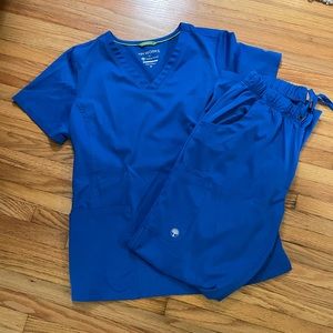 Healing Hands HH Works Royal Blue Scrub Set